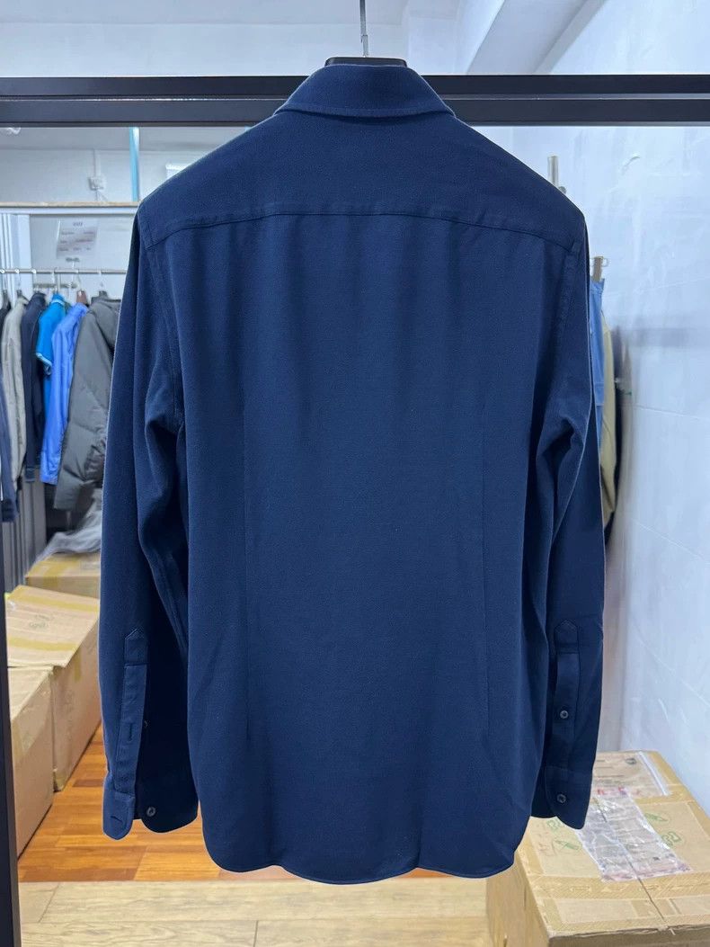 Loro Piana Loro Piana Men's Collared Long-Sleeve Shirt Size US M / EU 48-50 / 2 - 6 Thumbnail