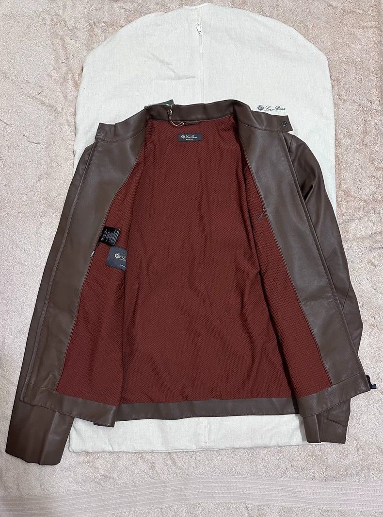 Loro Piana Loro Piana Brown Leather Jacket Size US M / EU 48-50 / 2 - 2 Thumbnail