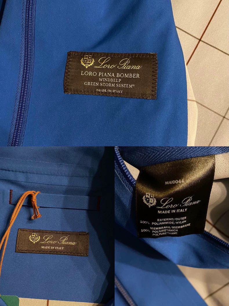 Loro Piana Loro Piana Blue Bomber Jacket Size US L / EU 52-54 / 3 - 4 Thumbnail