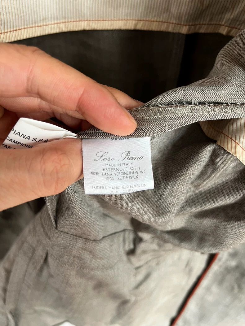 Loro Piana Loro Piana Silk Wool Blend Gray Trench Coat Size US XL / EU 56 / 4 - 4 Thumbnail