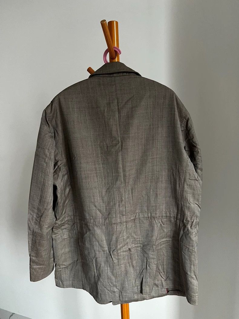 Loro Piana Loro Piana Silk Wool Blend Gray Trench Coat Size US XL / EU 56 / 4 - 2 Thumbnail