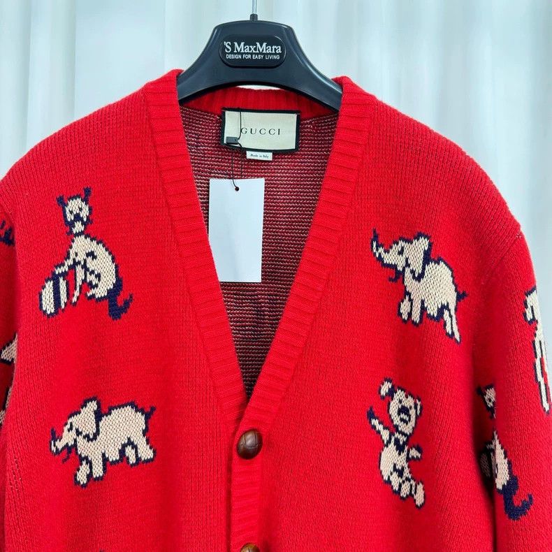 Gucci Animal Alphabet Logo Knit Cardigan - dmc