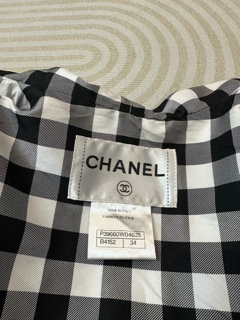 Chanel Chanel Black White Plaid Lined Jacket - dmc Size US XS / EU 42 / 0 - 4 Thumbnail