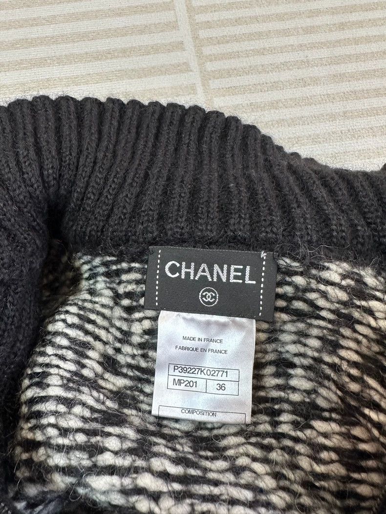 Chanel Chanel Black and White Pattern Mohair Wool Cardigan Coat - dmc Size US M / EU 48-50 / 2 - 5 Thumbnail