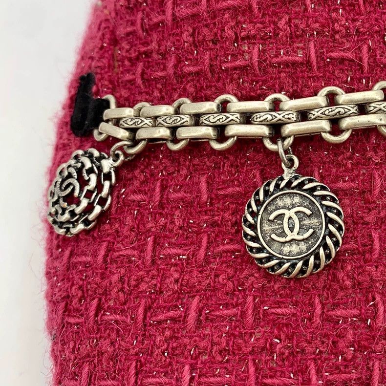 Chanel Chanel Red Chain Badge Knit Loafers - dmc Size US 10.5 / EU 43-44 - 6 Thumbnail