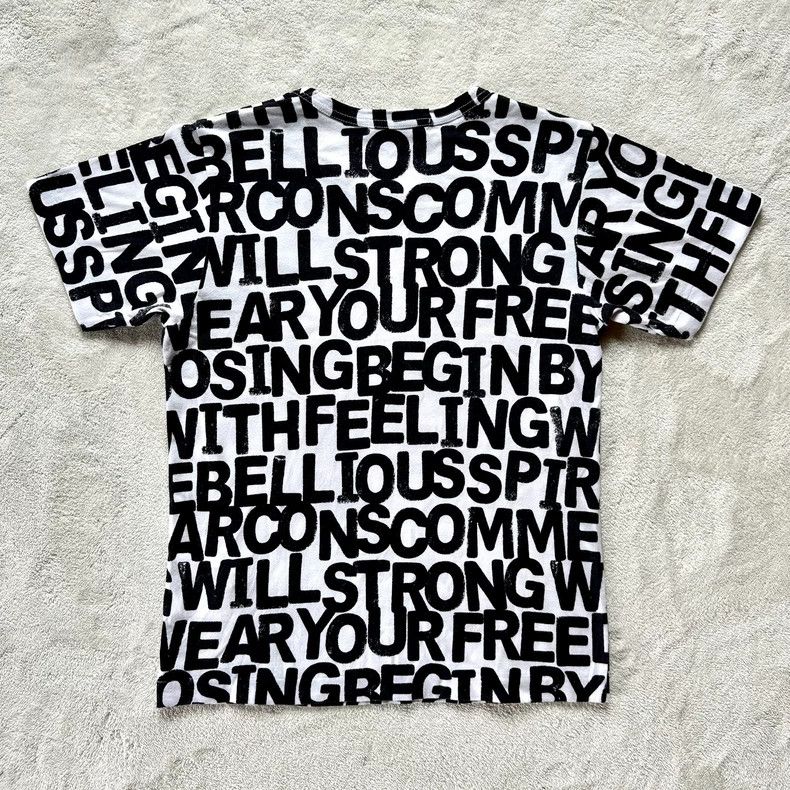 Comme des Garcons COMME des GARÇONS Black White Letter T-Shirt - dmc Size US M / EU 48-50 / 2 - 4 Thumbnail