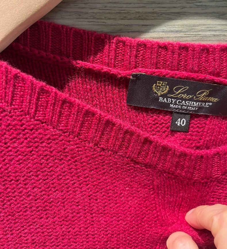 Loro Piana Loro Piana Red Cable Knit Sweater - dmc Size US S / EU 44-46 / 1 - 3 Thumbnail