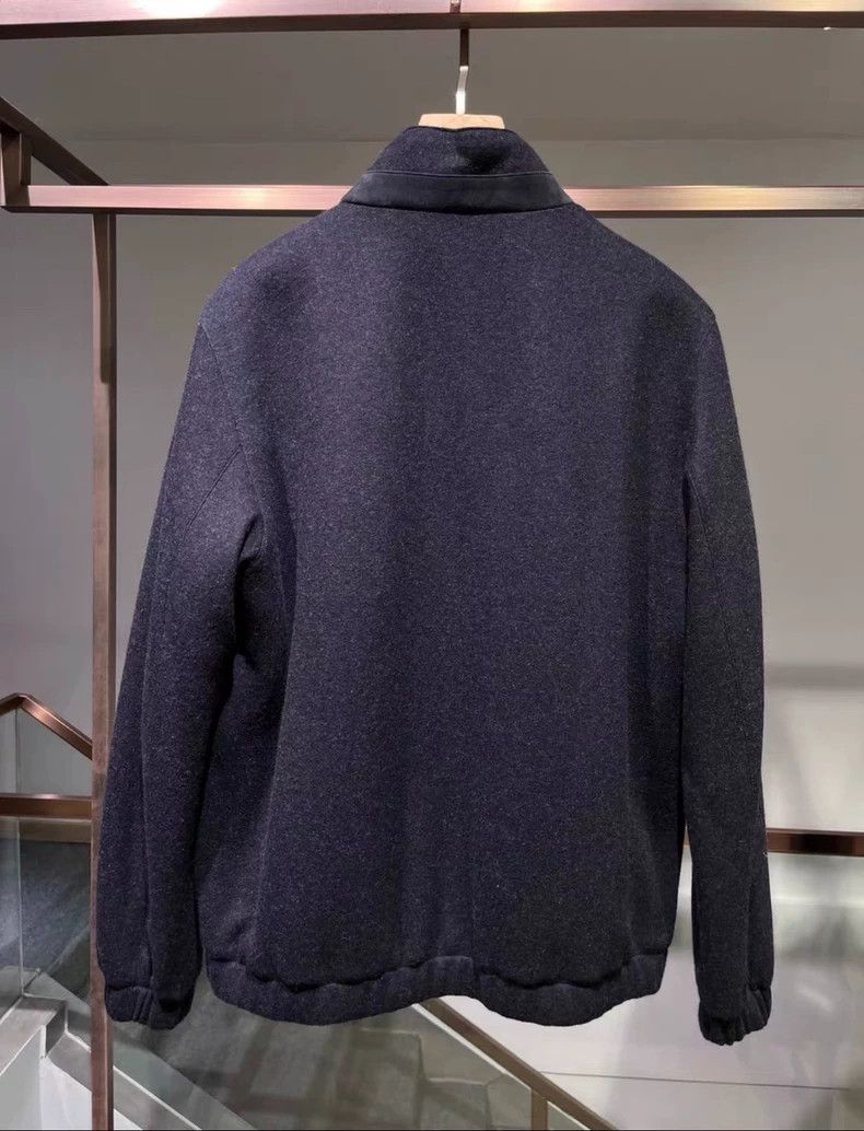 Loro Piana Loro Piana Blue Zip Jacket with Fur Lining - dmc Size US L / EU 52-54 / 3 - 2 Thumbnail