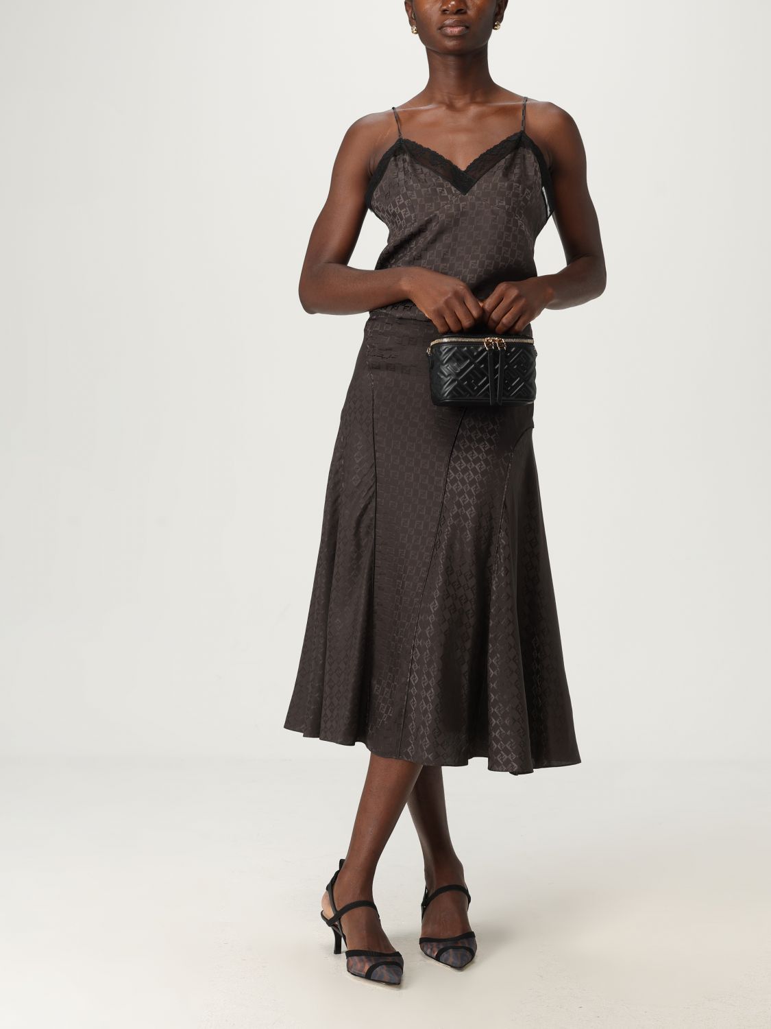 Fendi Fendi Skirt Woman Brown Size 26" / US 2 / IT 38 - 2 Thumbnail