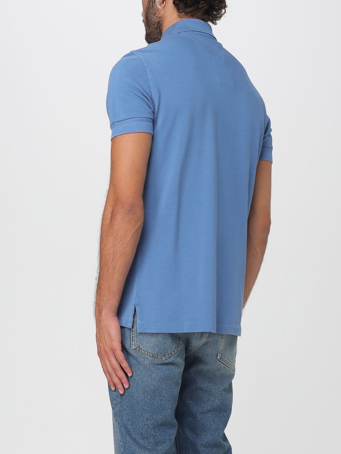 Tom Ford Tom Ford Polo Shirt Men Gnawed Blue Size US XL / EU 56 / 4 - 2 Thumbnail