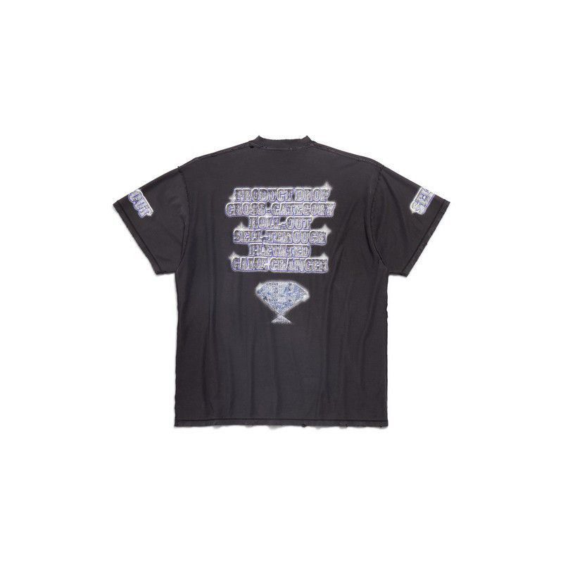 Balenciaga SNBN inside-out t-shirt oversized black Size US XXL / EU 58 / 5 - 2 Thumbnail