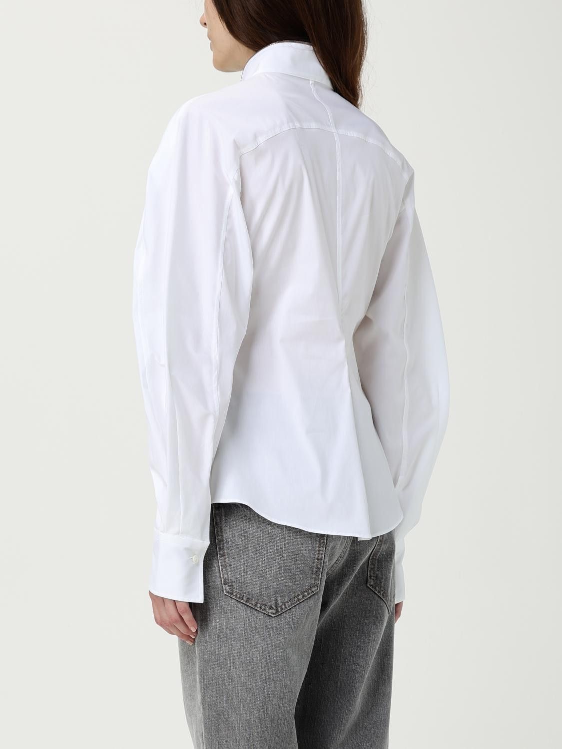 Brunello Cucinelli Brunello Cucinelli Shirt Woman White Size S / US 4 / IT 40 - 3 Thumbnail