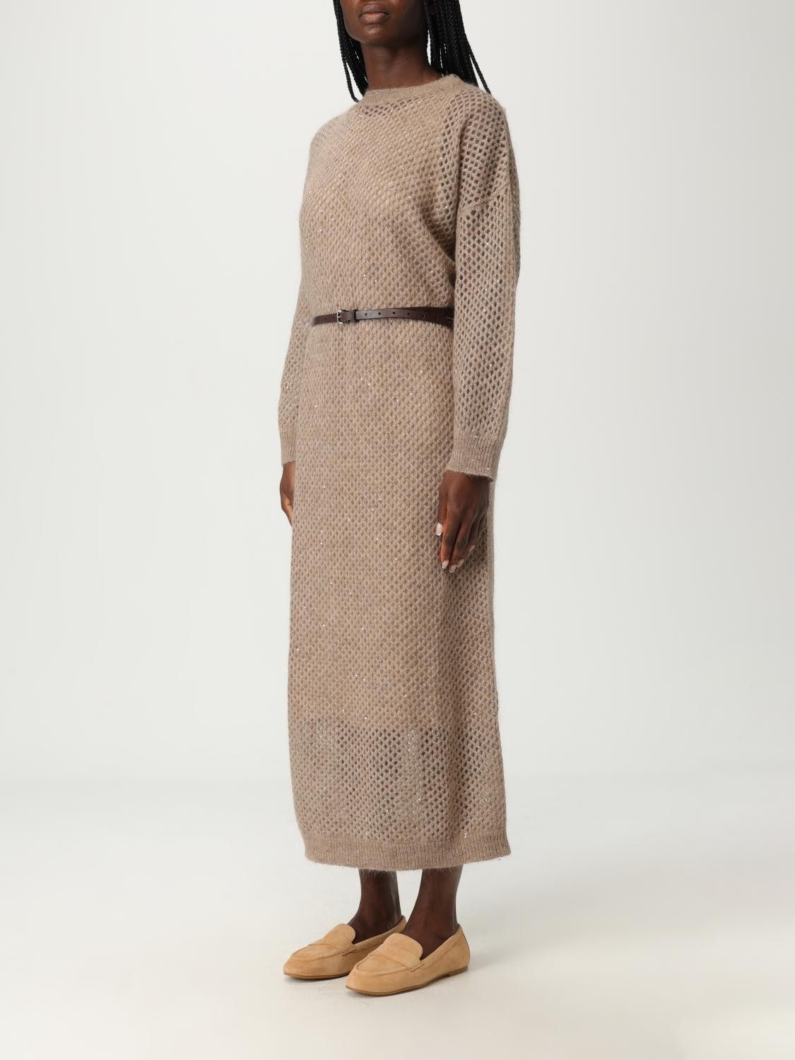 Brunello Cucinelli Dress Woman Brown