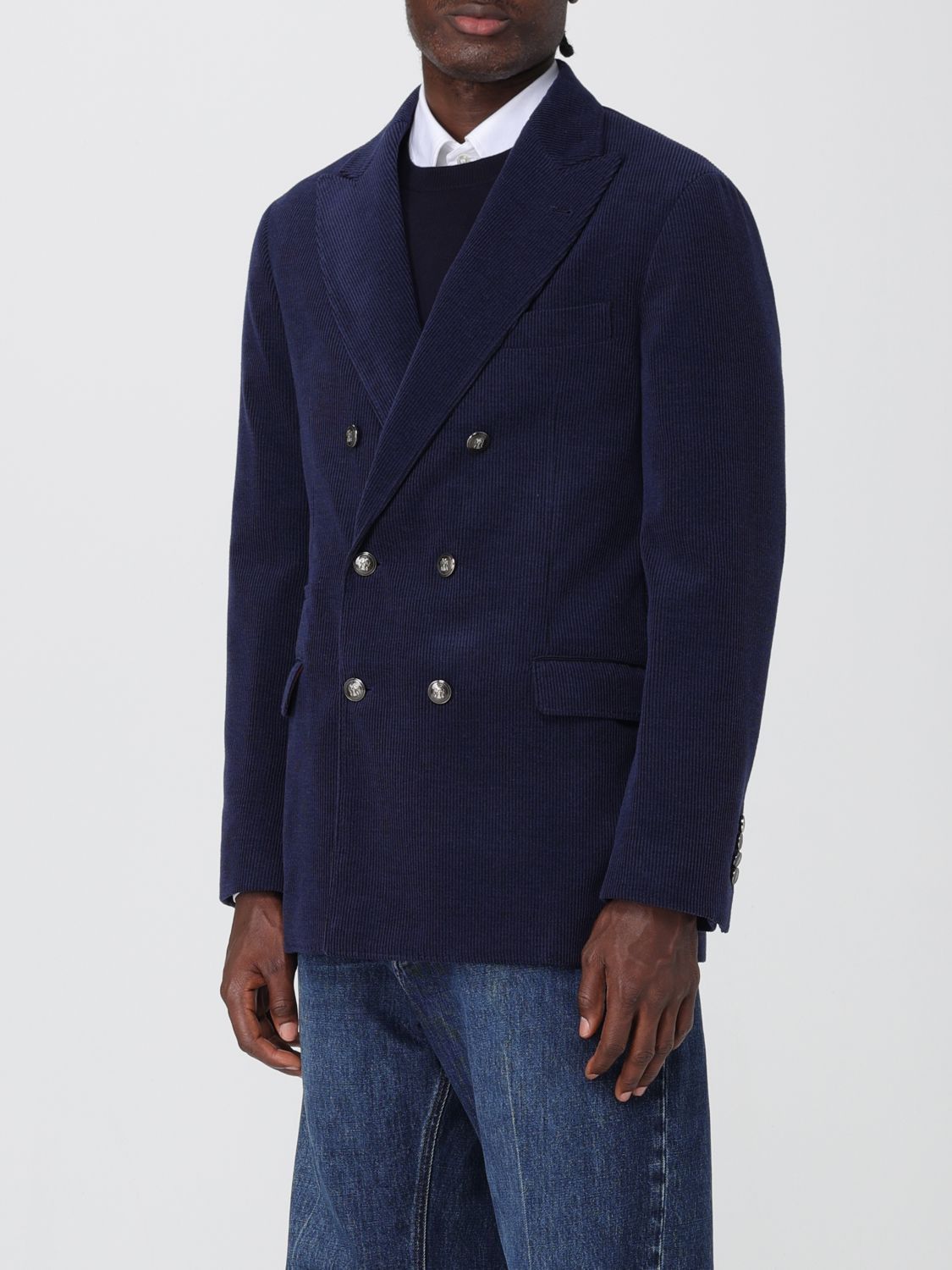 Brunello Cucinelli Brunello Cucinelli Jacket Men Blue Size US XL / EU 56 / 4 - 4 Thumbnail