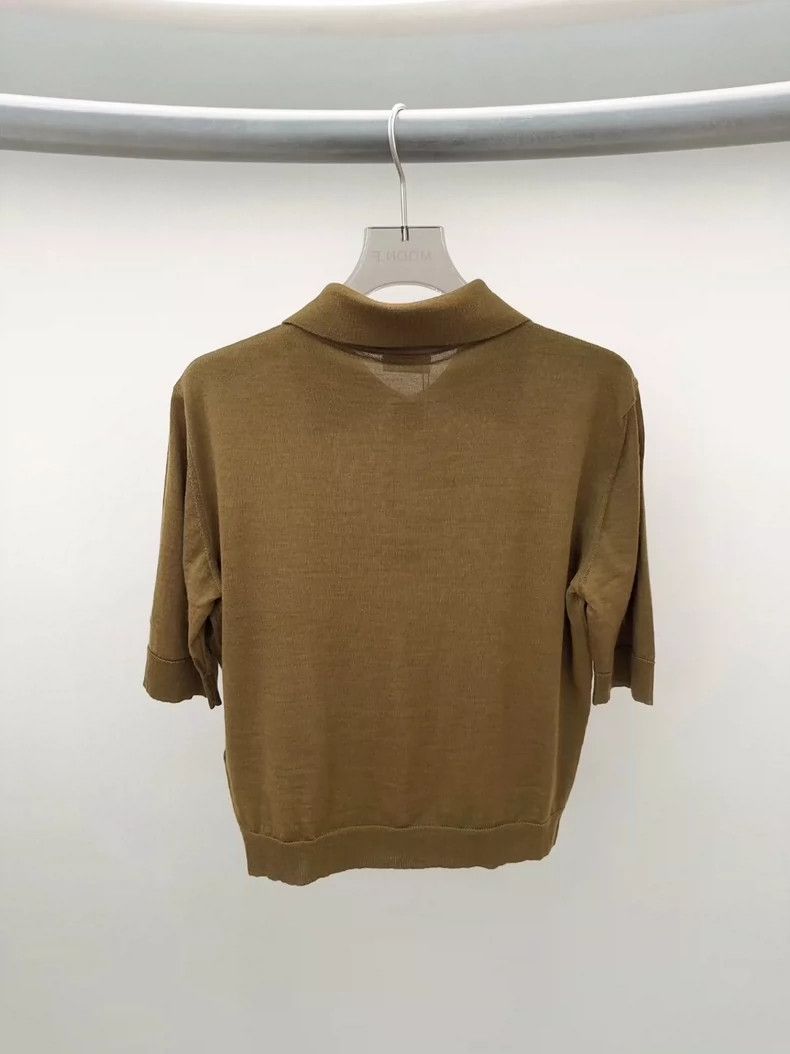 Yves Saint Laurent YSL New Knit Polo Short Sleeve Top - dmc Size US L / EU 52-54 / 3 - 2 Thumbnail
