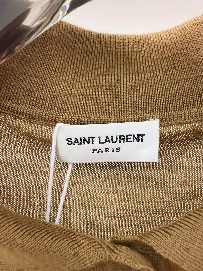 Yves Saint Laurent YSL New Knit Polo Short Sleeve Top - dmc Size US L / EU 52-54 / 3 - 3 Thumbnail