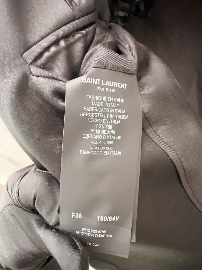 YSL Black Long Formal Coat - dmc