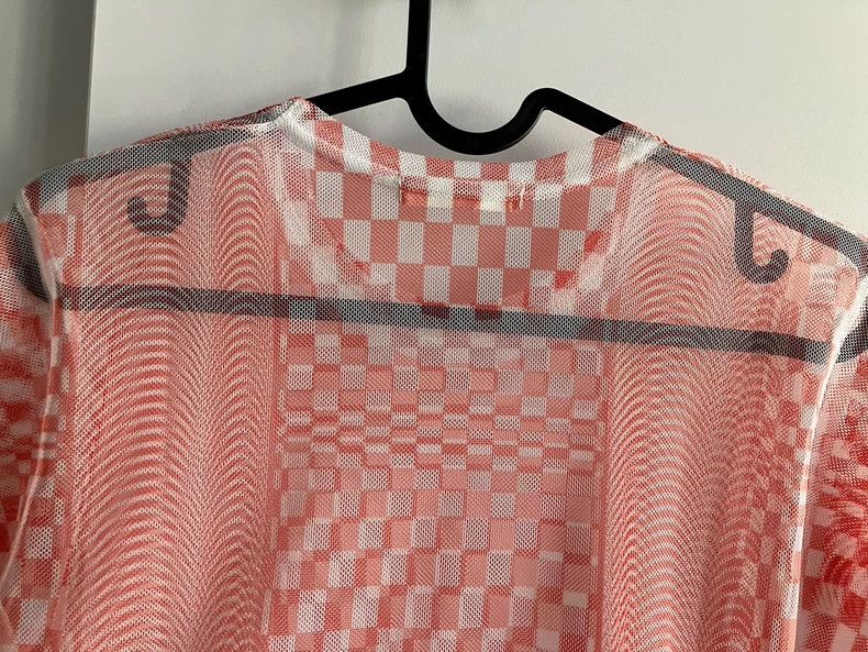 Comme des Garcons Comme des Garçons Red Check Mesh Short-Sleeve Top - dmc Size US M / EU 48-50 / 2 - 7 Thumbnail