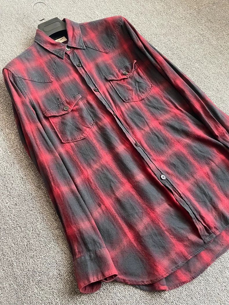 Saint Laurent Paris Saint Laurent Red Plaid Button-Up Shirt - dmc Size US L / EU 52-54 / 3 - 2 Thumbnail