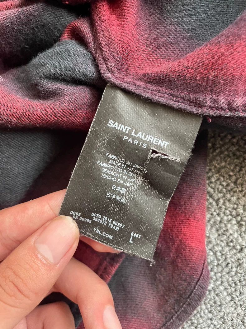 Saint Laurent Paris Saint Laurent Red Plaid Button-Up Shirt - dmc Size US L / EU 52-54 / 3 - 4 Thumbnail