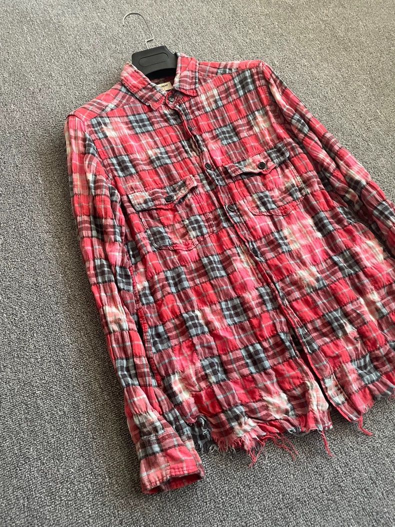 Saint Laurent Paris Saint Laurent Red Plaid Button-Up Shirt - dmc Size US S / EU 44-46 / 1 - 3 Thumbnail
