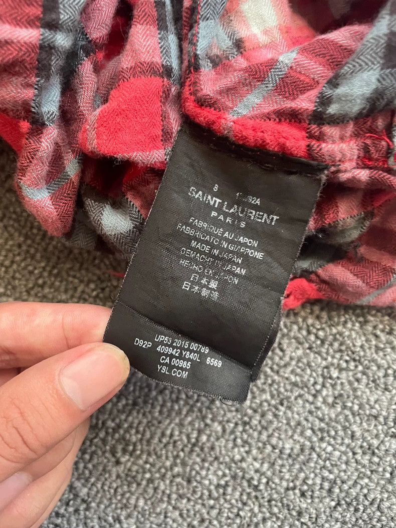 Saint Laurent Paris Saint Laurent Red Plaid Button-Up Shirt - dmc Size US S / EU 44-46 / 1 - 5 Thumbnail