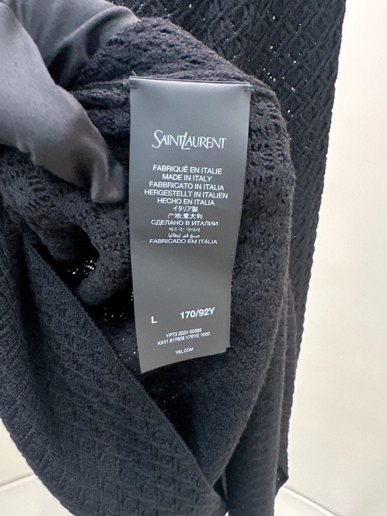Yves Saint Laurent YSL Black Hollow Knit Dress - dmc Size US L / EU 52-54 / 3 - 4 Thumbnail