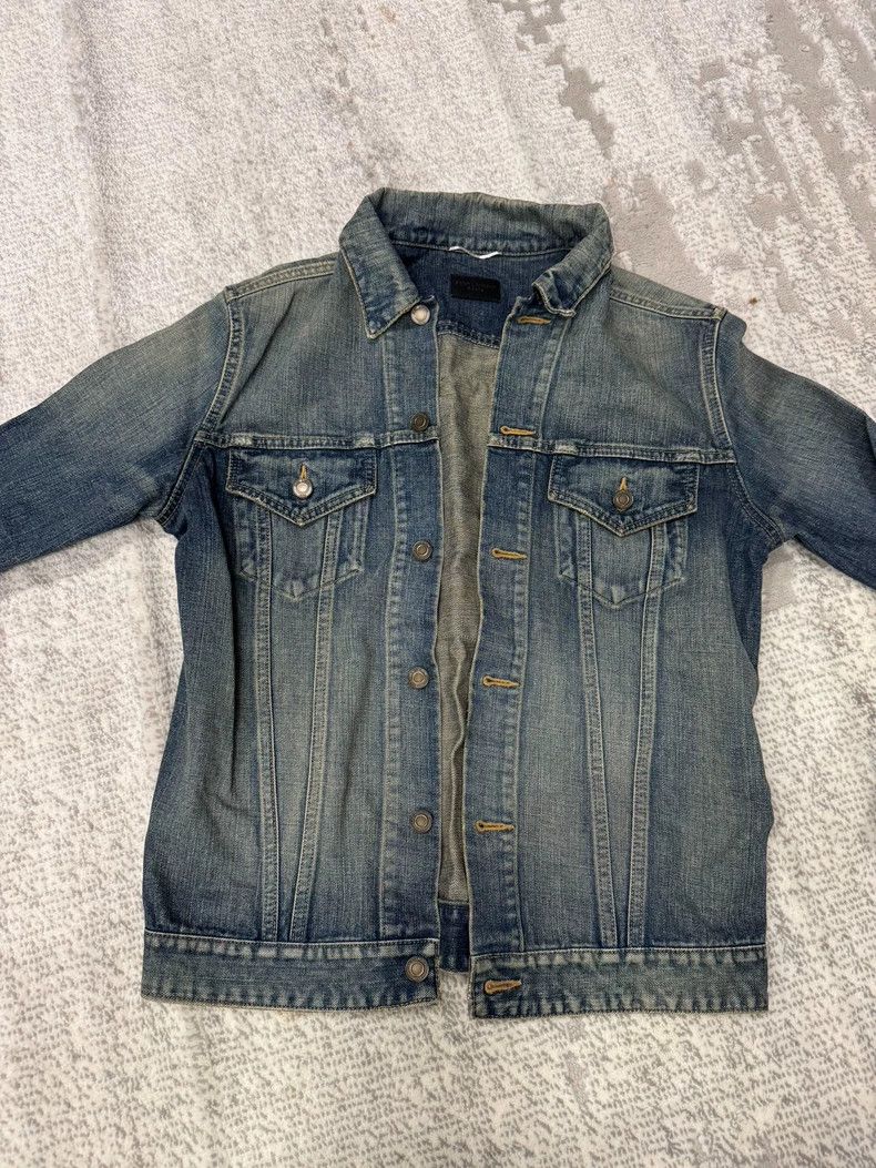 Saint Laurent Paris YSL Denim Jacket with Shark Embroidery - dmc Size US L / EU 52-54 / 3 - 2 Thumbnail