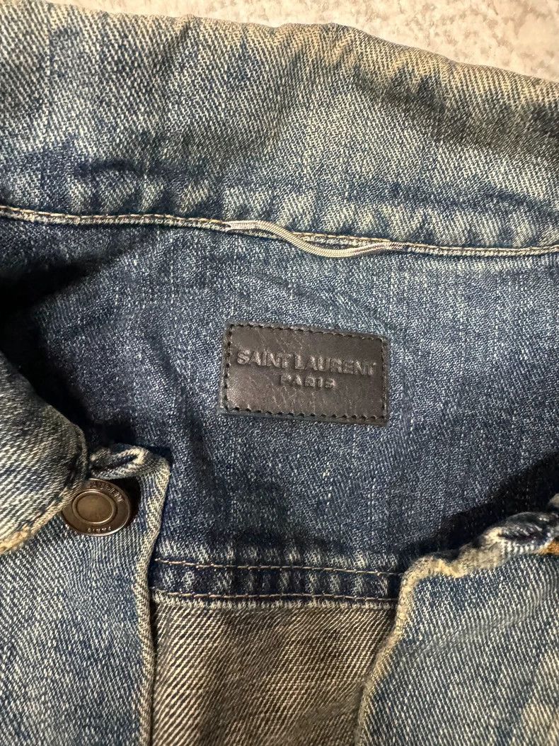 Saint Laurent Paris YSL Denim Jacket with Shark Embroidery - dmc Size US L / EU 52-54 / 3 - 3 Thumbnail