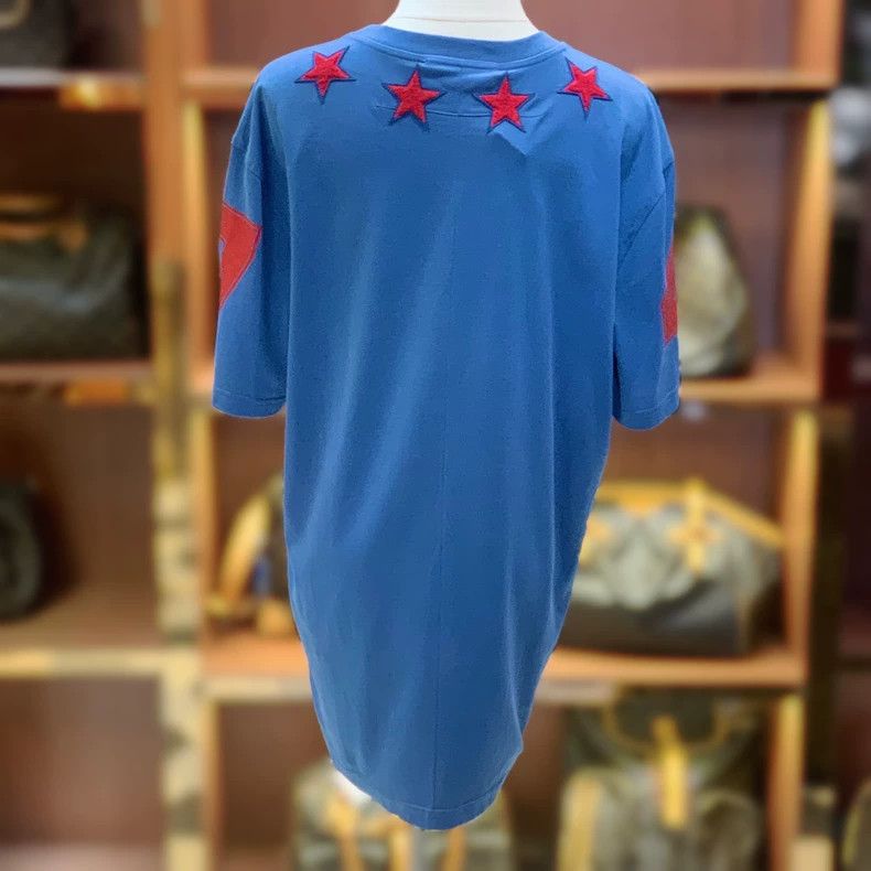 Givenchy GIVENCHY Blue Star Embroidered T-Shirt - dmc Size US XL / EU 56 / 4 - 2 Thumbnail