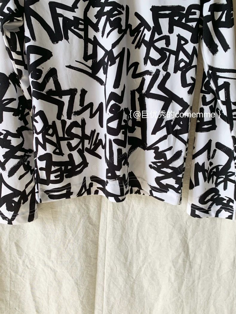 Comme des Garcons CDG Graffiti Print Long Sleeve Tee - dmc Size US S / EU 44-46 / 1 - 5 Thumbnail