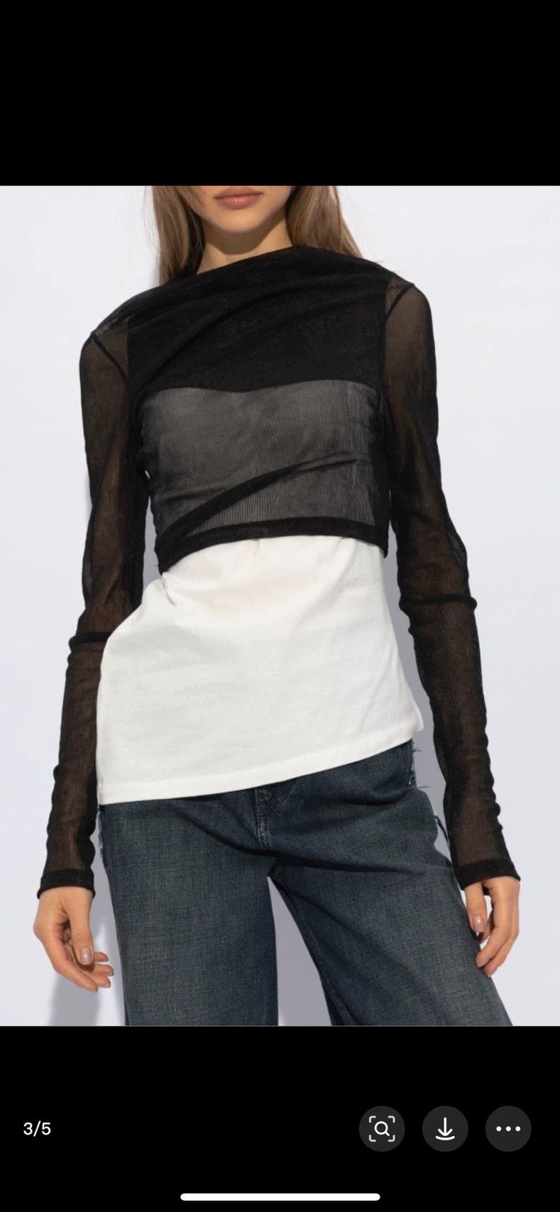Maison Margiela Maison Margiela Mesh Cold Shoulder Top - dmc Size US M / EU 48-50 / 2 - 6 Thumbnail