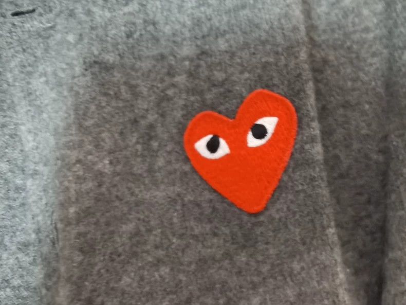 Comme des Garcons PLAY CDG PLAY Grey Cardigan Sweater - dmc Size US M / EU 48-50 / 2 - 3 Thumbnail