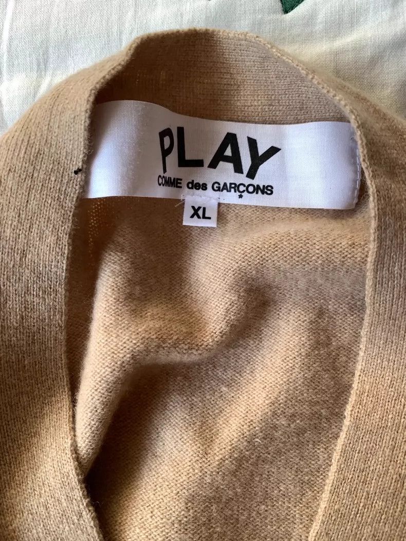 Comme des Garcons PLAY CDG PLAY Wool Cardigan with Black Heart - dmc Size US XL / EU 56 / 4 - 3 Thumbnail