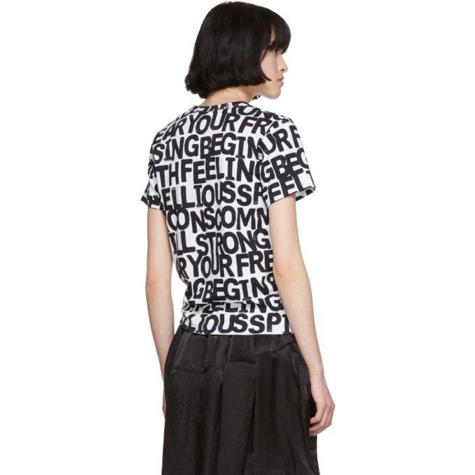 Comme des Garcons COMME des GARÇONS Black White Letter Print T-Shirt - dmc Size US M / EU 48-50 / 2 - 9 Thumbnail