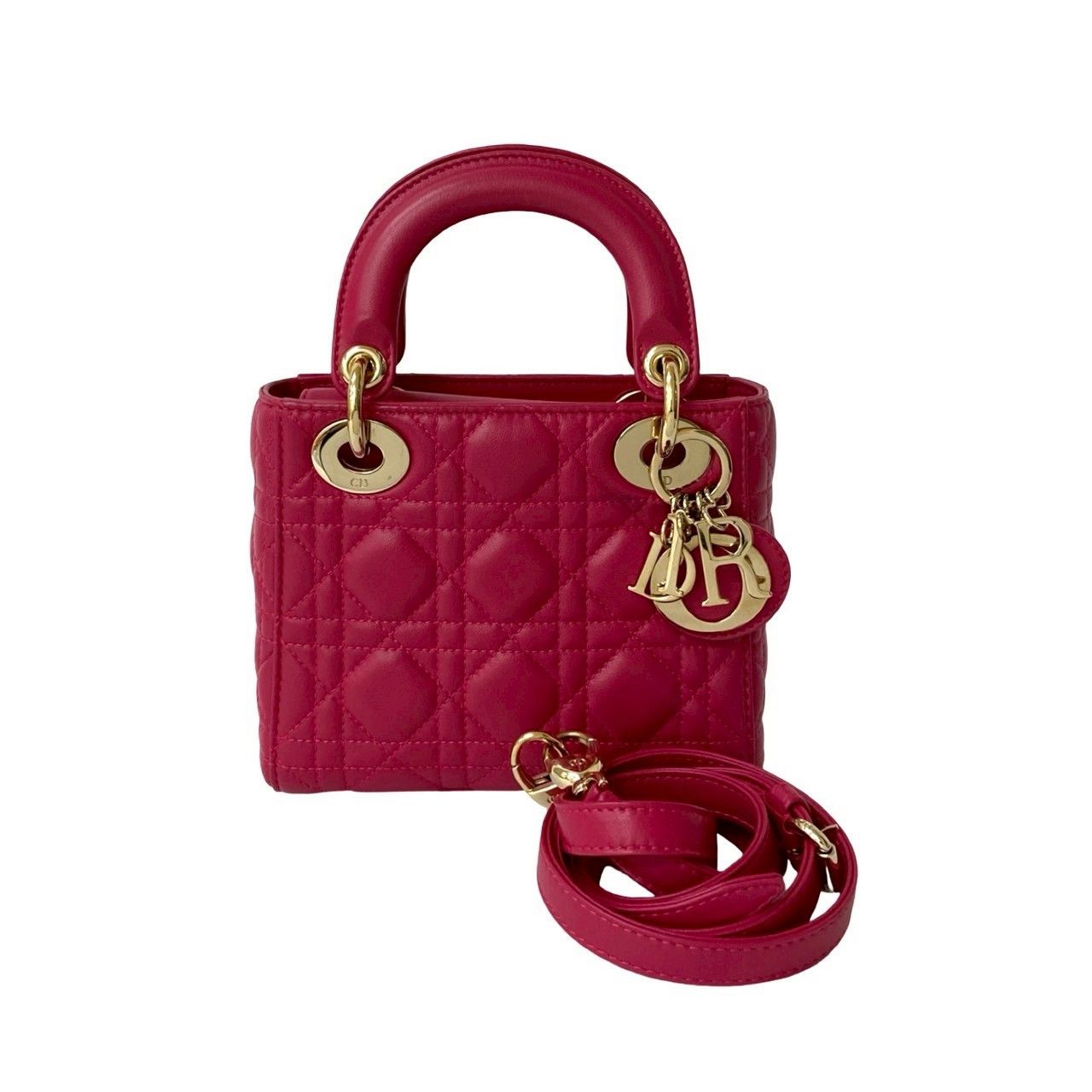 Dior Christian Dior Lady Dior Leather 2way Bag Leather Shoulder Bag