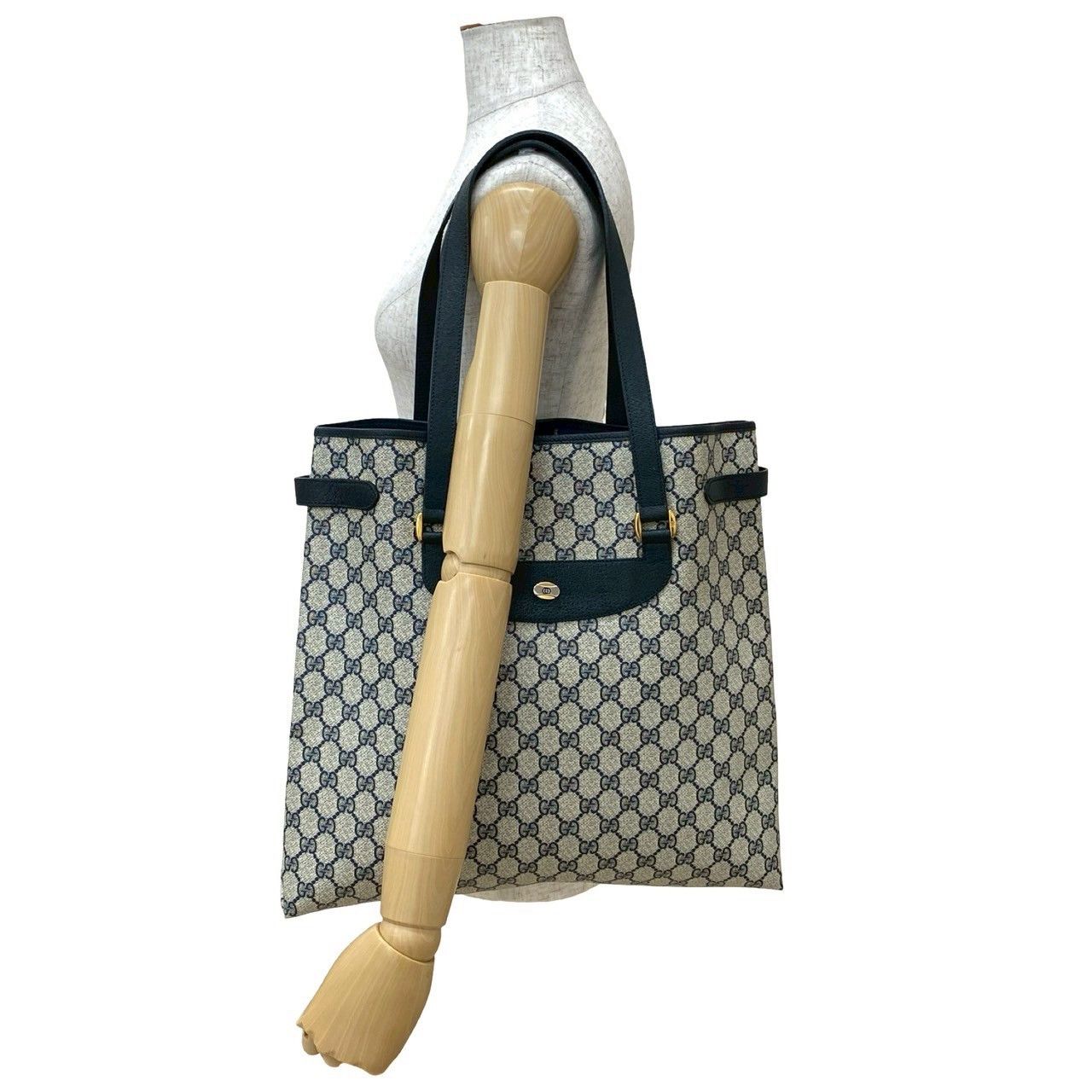 Gucci Gucci Gucci Old Gucci GG Logo Leather 2way Bag Leather Tote Bag Size ONE SIZE - 3 Thumbnail