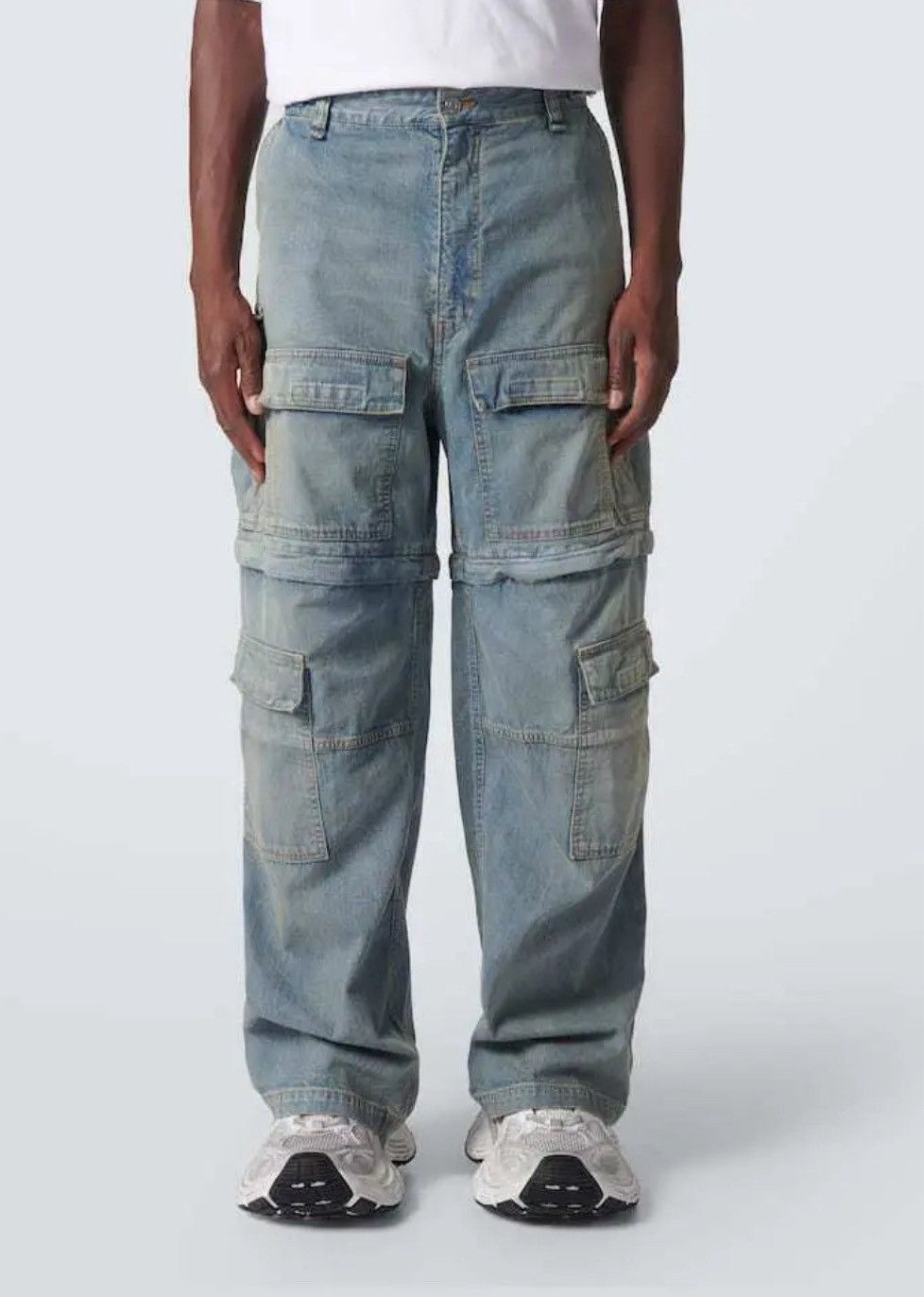 Balenciaga Mid-Rise Japanese Denim Cargo Jeans Size US 28 / EU 44 - 3 Thumbnail