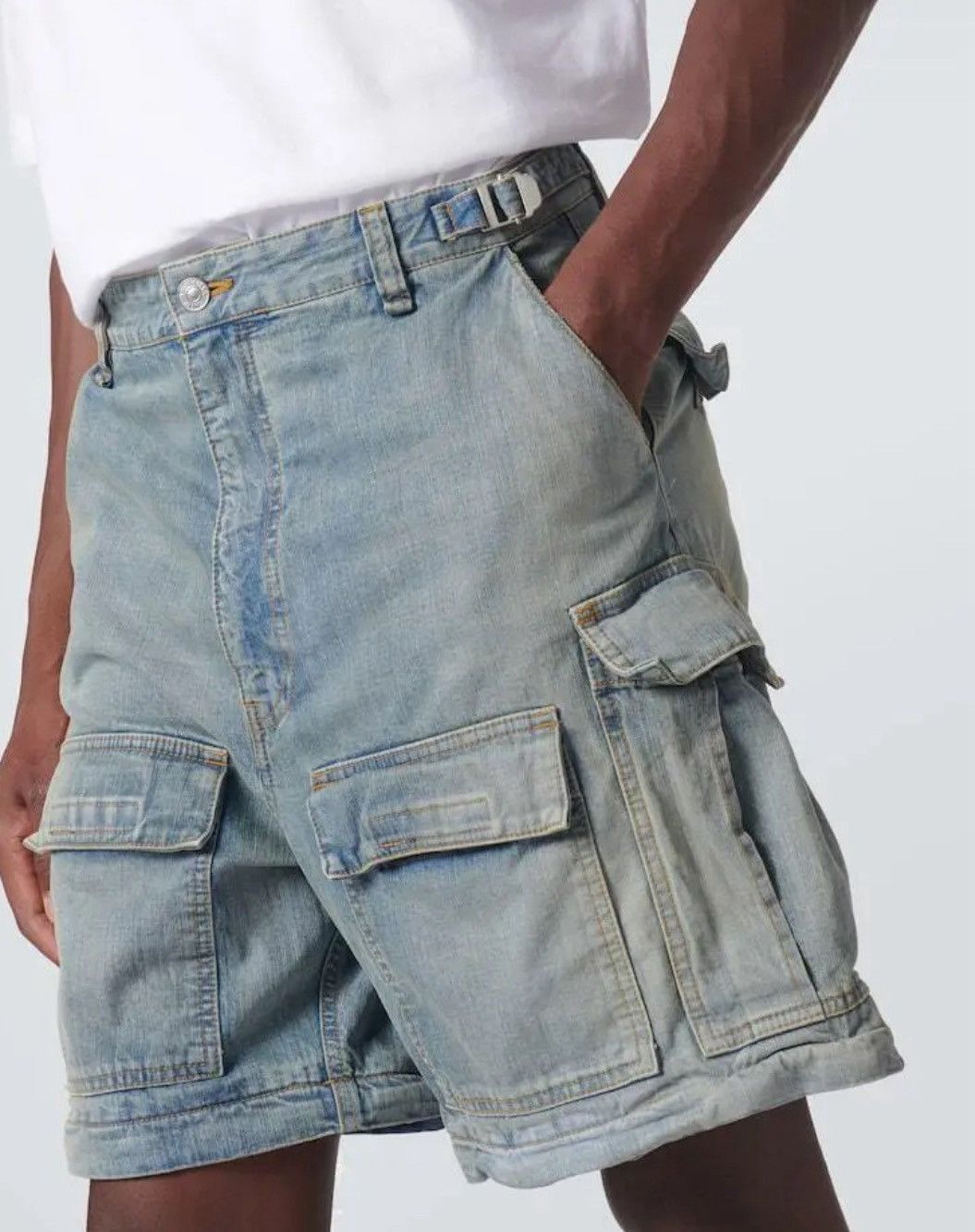 Balenciaga Mid-Rise Japanese Denim Cargo Jeans Size US 30 / EU 46 - 5 Thumbnail