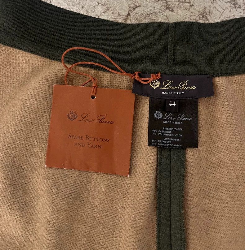 Loro Piana Loro Piana Olive Green Cashmere Wide-Leg Pants - dmc Size US 31 - 4 Thumbnail