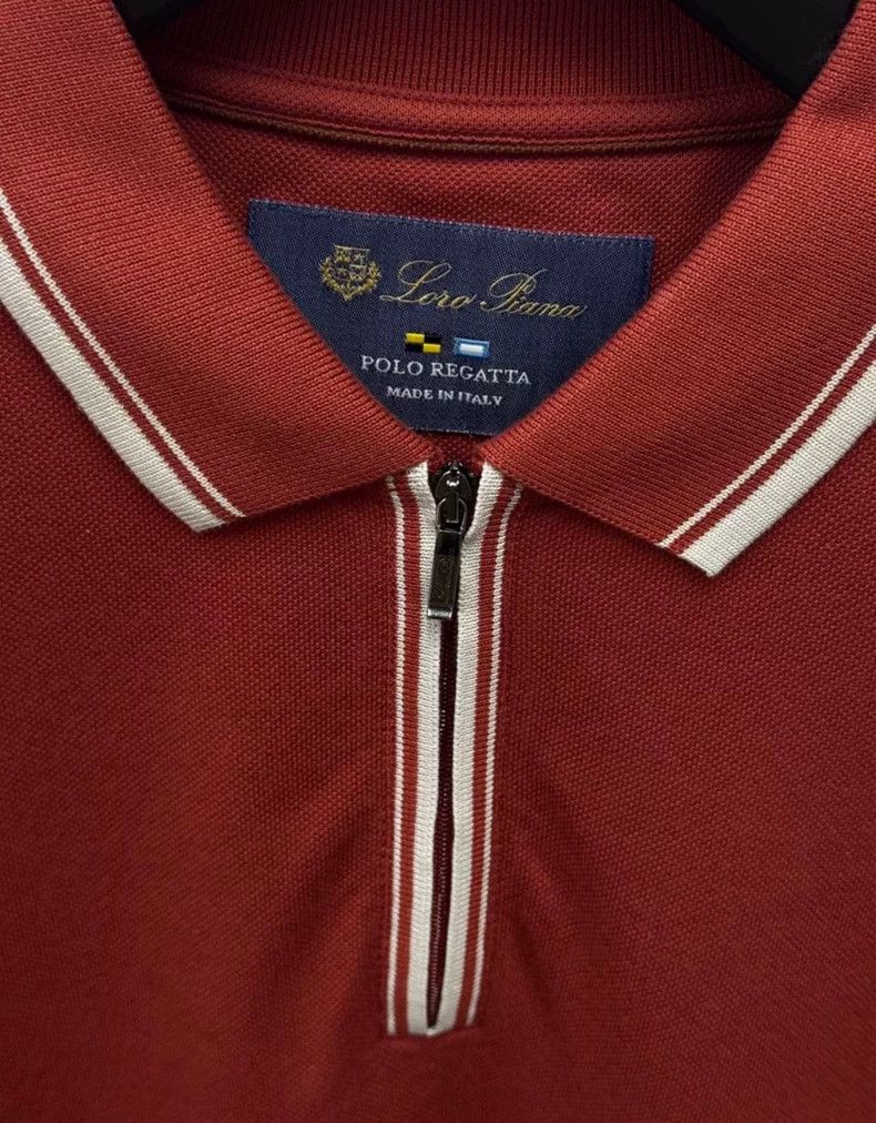 Loro Piana Loro Piana Red Stripe Short Sleeve Polo - dmc Size US M / EU 48-50 / 2 - 3 Thumbnail
