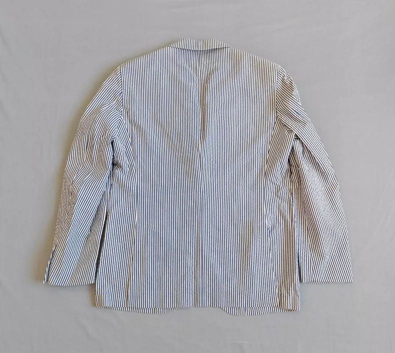 Loro Piana Loro Piana Blue White Striped Blazer Jacket - dmc Size US XXL / EU 58 / 5 - 8 Thumbnail