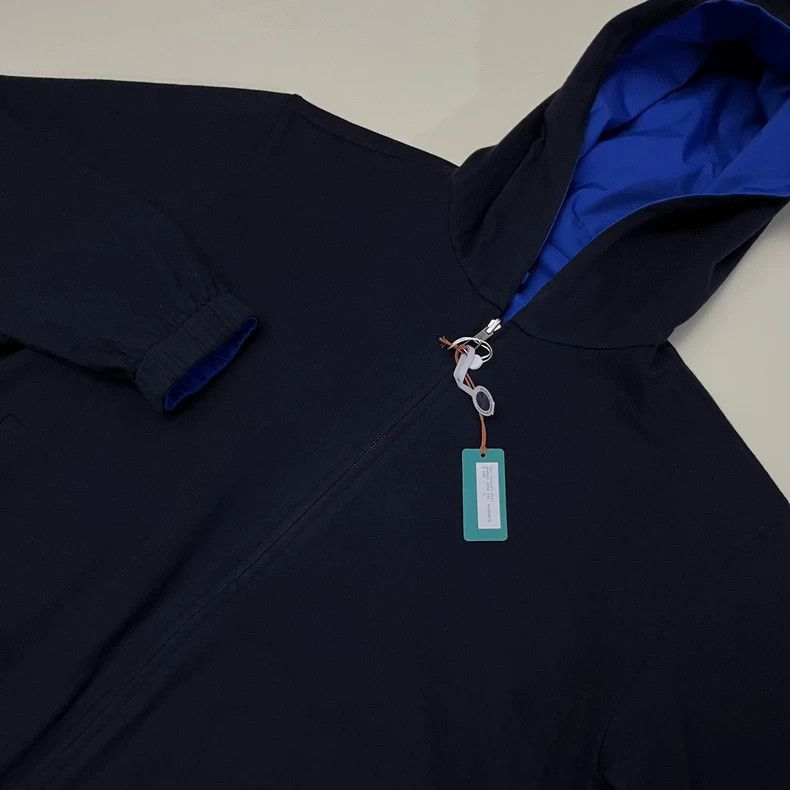 Loro Piana Loro Piana Blue Black Reversible Bomber Jacket - dmc Size US L / EU 52-54 / 3 - 4 Thumbnail