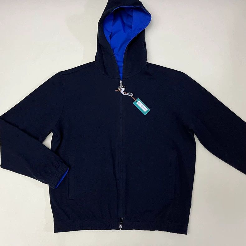 Loro Piana Loro Piana Blue Black Reversible Bomber Jacket - dmc Size US L / EU 52-54 / 3 - 3 Thumbnail