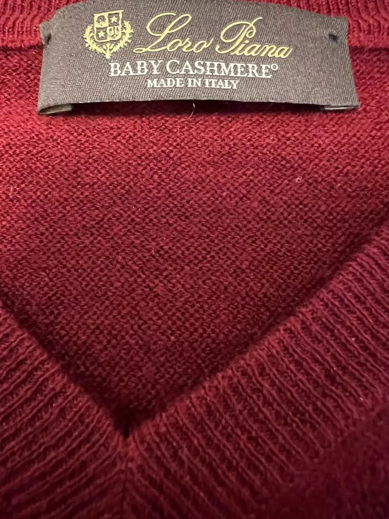Loro Piana Loro Piana Baby Cashmere V-Neck Sweater - dmc Size US L / EU 52-54 / 3 - 4 Thumbnail