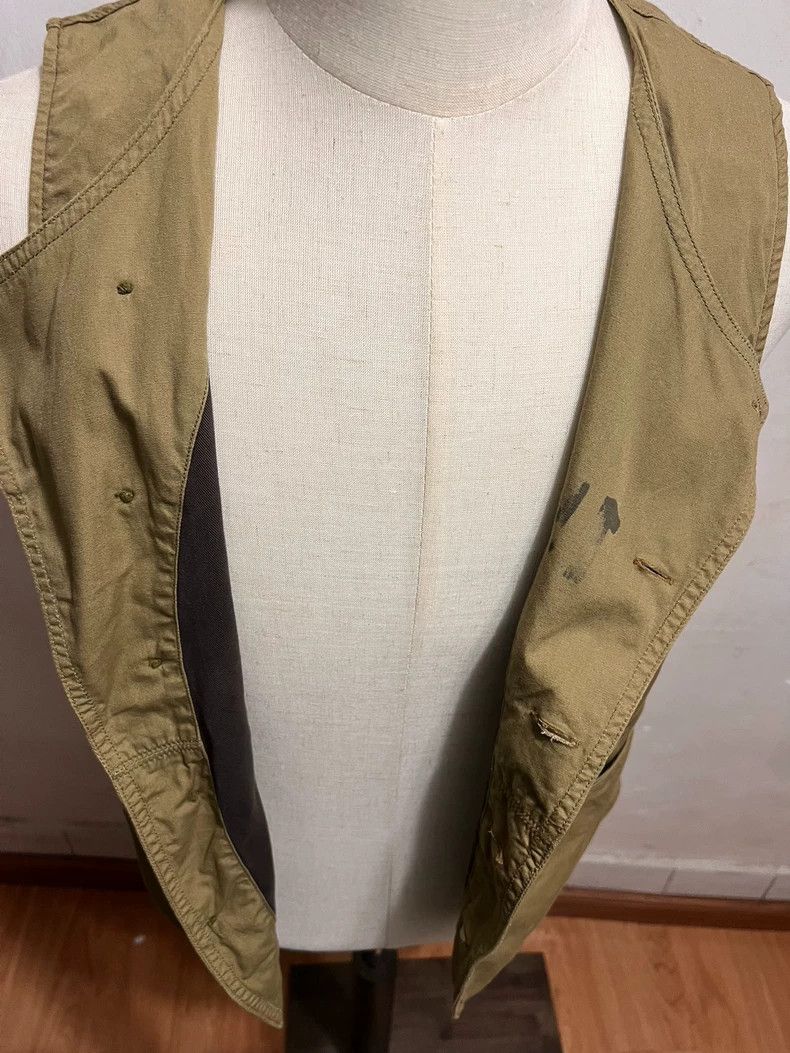Freewheelers Military Style Beige Vest with Buttons Size US S / EU 44-46 / 1 - 5 Thumbnail