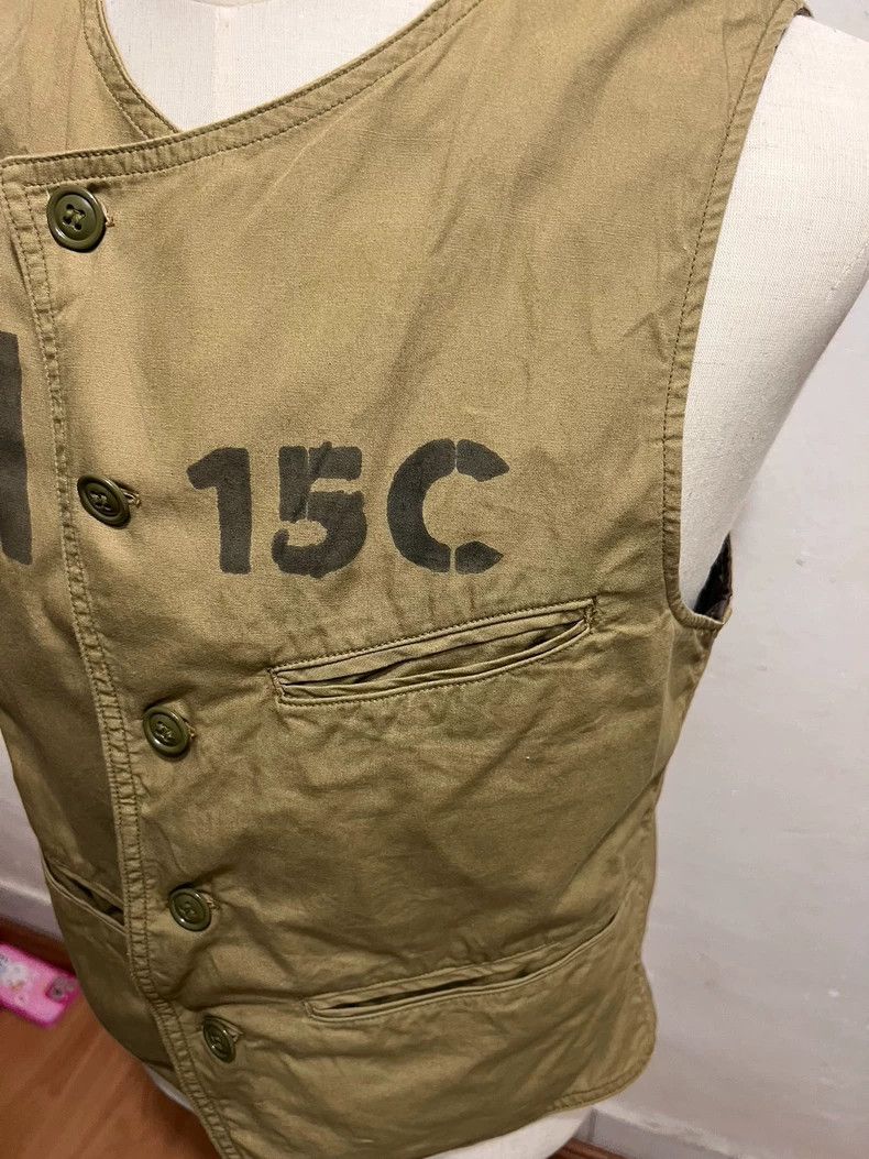 Freewheelers Military Style Beige Vest with Buttons Size US S / EU 44-46 / 1 - 3 Thumbnail