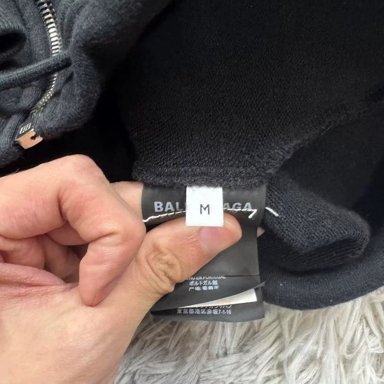Balenciaga Balenciaga Hooded Zip-Up Sweatshirt M Size- DMC Size US M / EU 48-50 / 2 - 6 Thumbnail