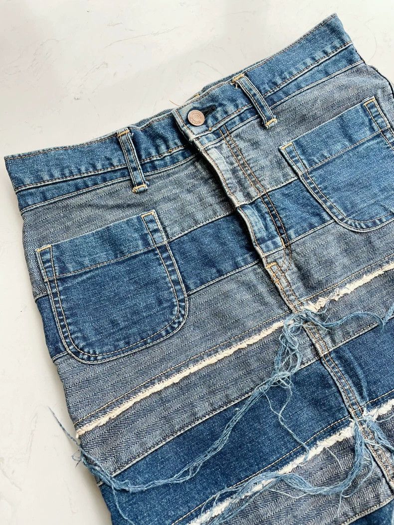 Hysteric Glamour Hysteric Glamour 90s Patchwork Denim Skirt-dmc Size US 27 - 2 Thumbnail