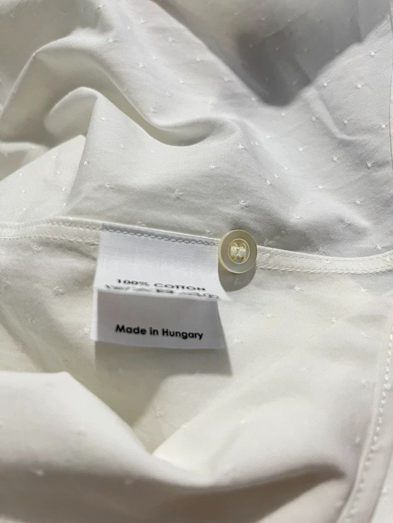 Dries Van Noten Comfortable White Men's Shirt with Small Collar Size US M / EU 48-50 / 2 - 4 Thumbnail